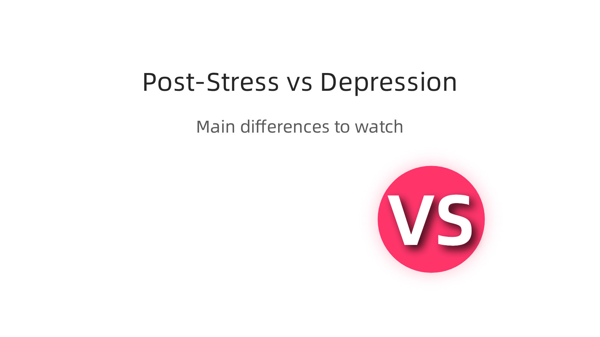 A visual comparison highlighting the key differences between post-stress symptoms and clinical depression.