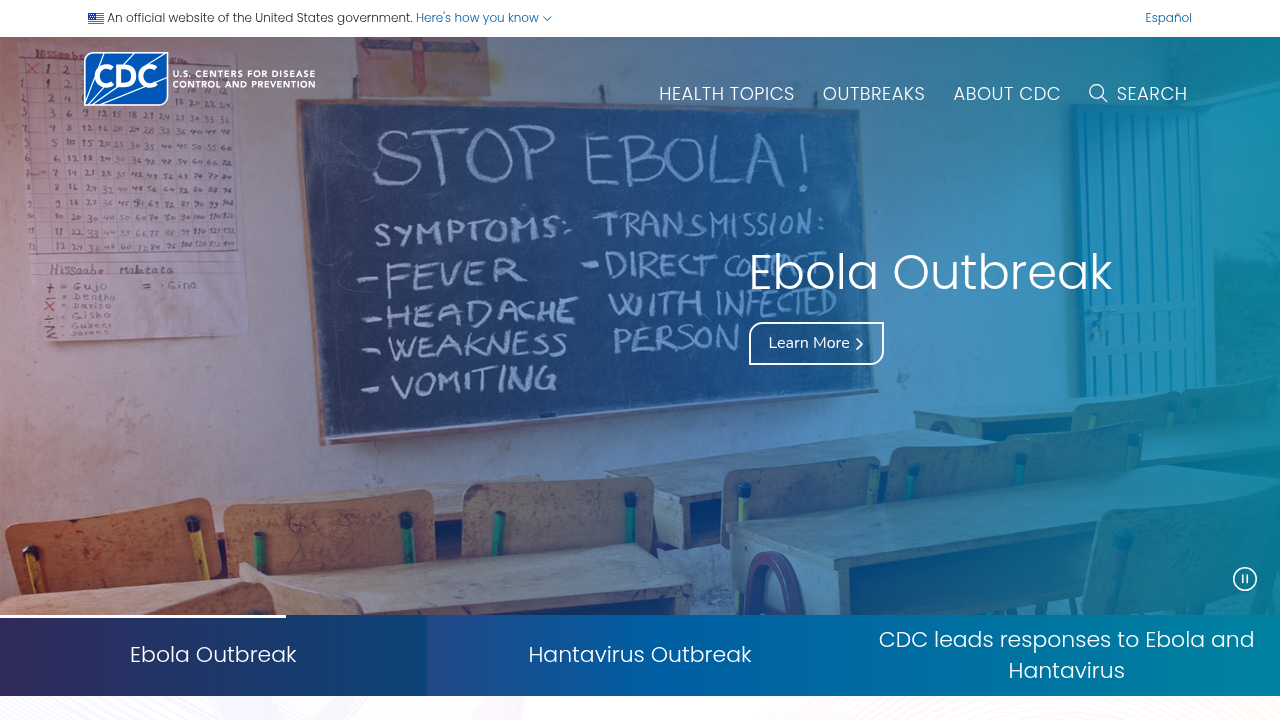 A screenshot of the CDC's official website section on mental health and managing stress.