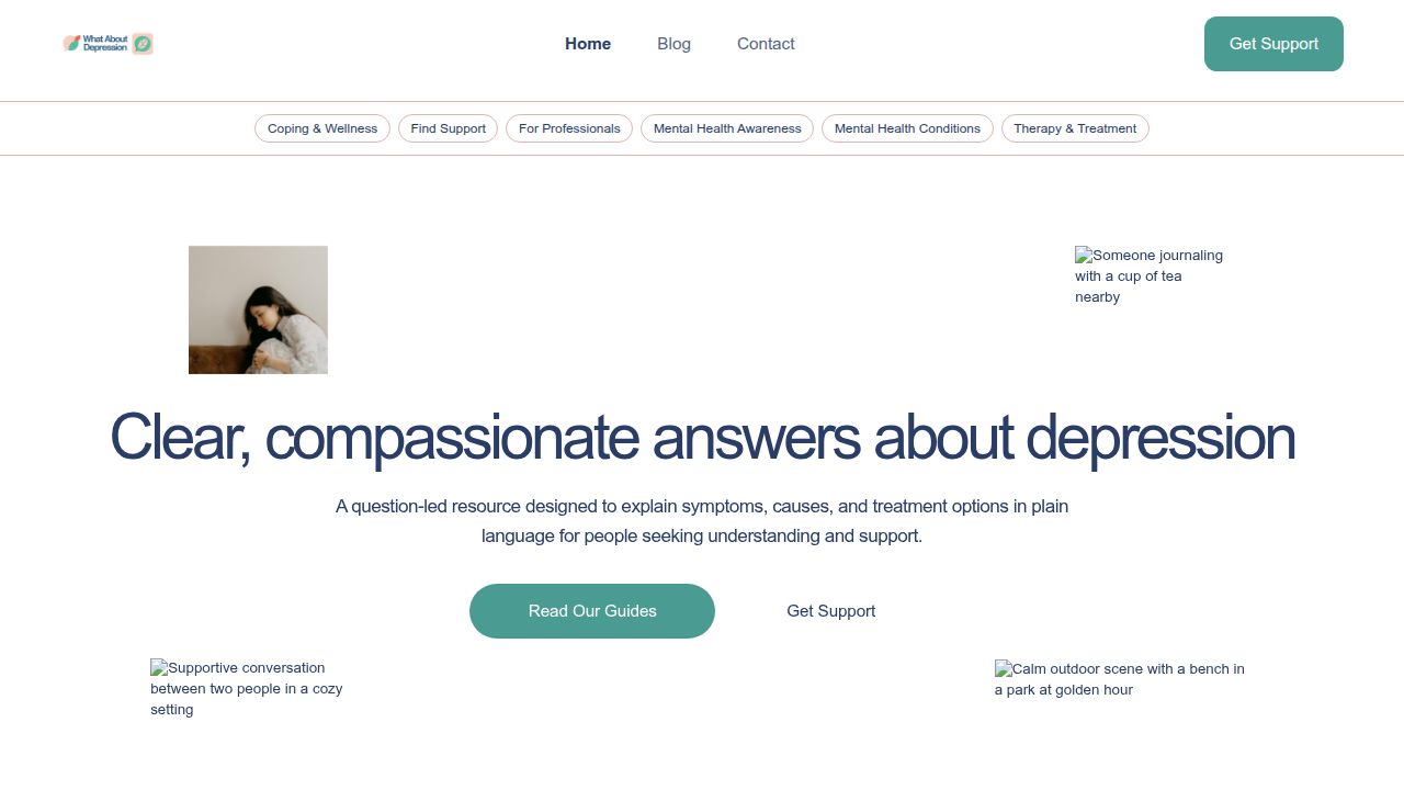 A central resource for understanding and treating depression and related conditions.