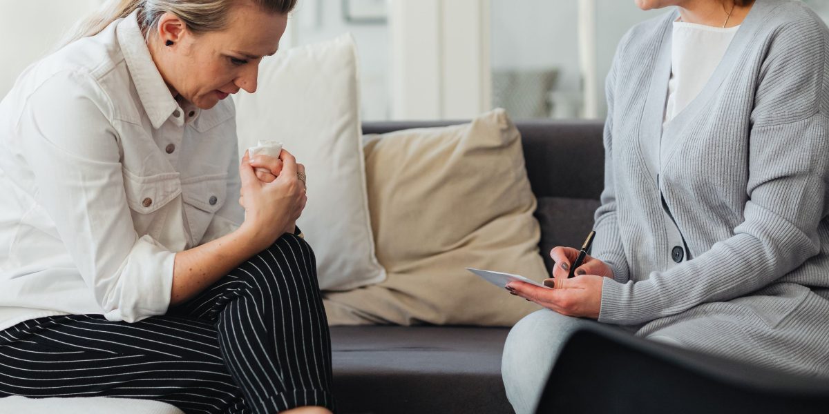 Depicts the positive step of seeking professional help and guidance for managing anxiety.