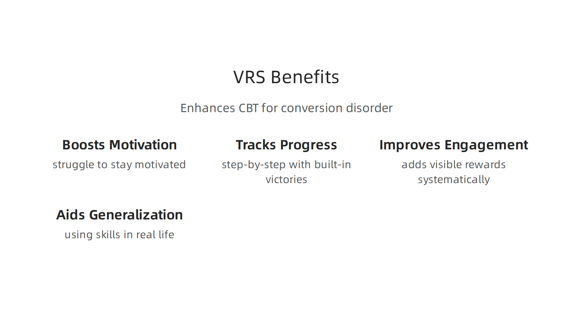 Infographic illustrating how the Value Reinforcement System enhances CBT for Conversion Disorder.