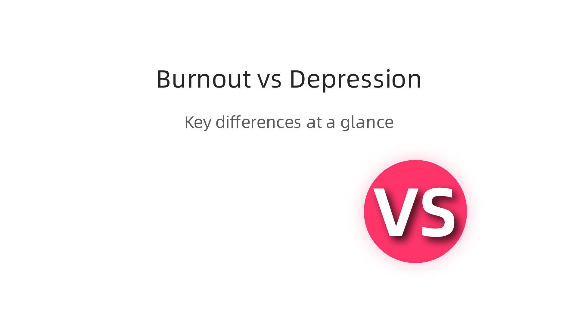 Key differences between burnout and depression, highlighting their distinct roots, feelings, core issues, and ICD-10 classifications.