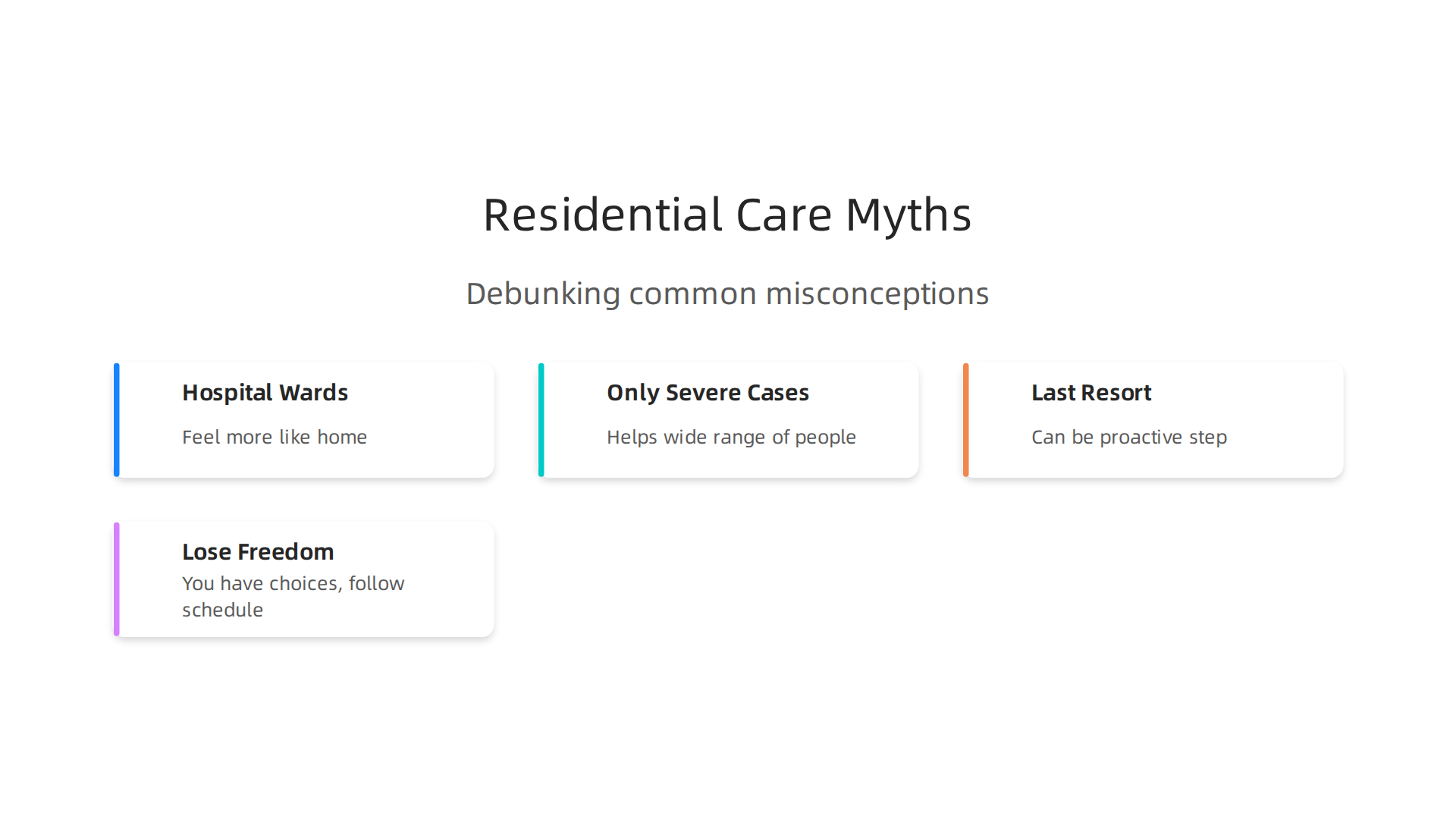 Debunking common misconceptions about residential mental health facilities and their role in recovery.