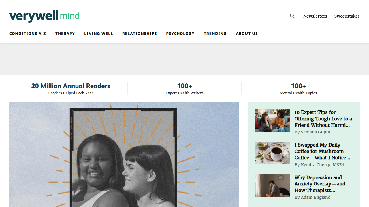 Verywell Mind offers expert-reviewed mental health information and resources.